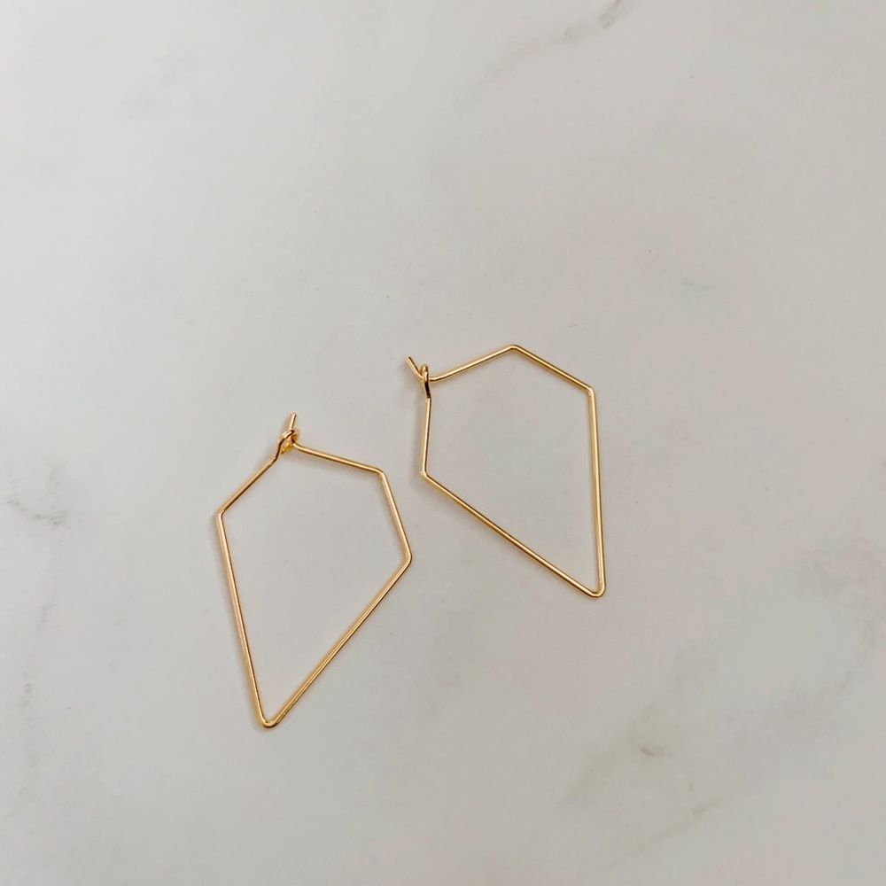 COPY - Mini trapezoid hoop earrings